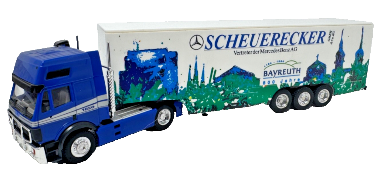 Herpa H0 Mercedes SK Koffersattelzug Scheuerecker, 800 Jahre Bayreuth HO H0 1:87