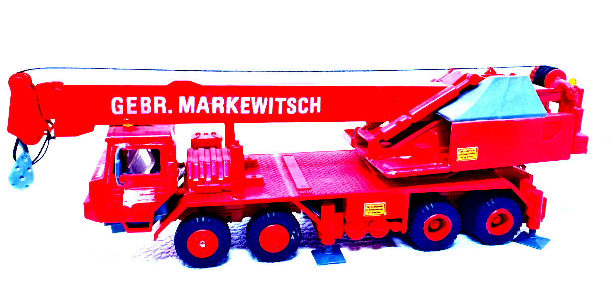 Preiser 1102 Markewitsch Autokran Teleskopkran KRUPP gebauter Bausatz H0 HO 1:87