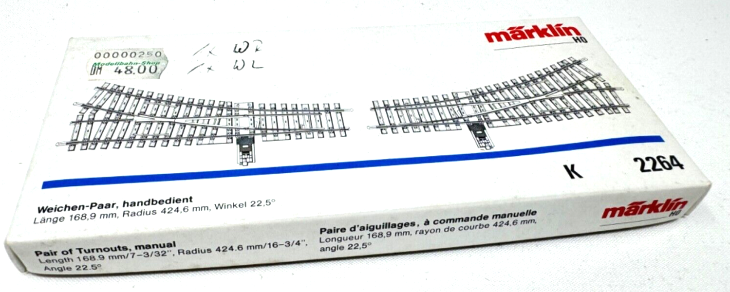 Märklin - LEERKARTON - 2264 Leerverpackung  K-Gleis
