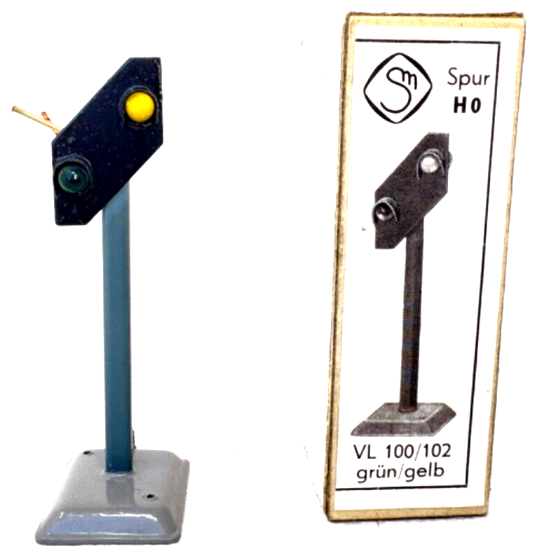 Sm - Lichtsignal Signal grün/gelb - ca. 6,7 cm hoch - 16 Volt - 1:87 H0 HO OVP Sm - Lichtsignal Signal grün/gelb - ca. 6,7 cm hoch - 16 Volt - 1:87 H0 HO OVP