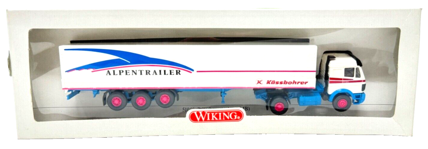 Wiking 51001 Pritschen - Sattelzug MB "Alpentrailer" HO H0 1:87 NEU OVP Wiking 51001 Pritschen - Sattelzug MB "Alpentrailer" HO H0 1:87 NEU OVP
