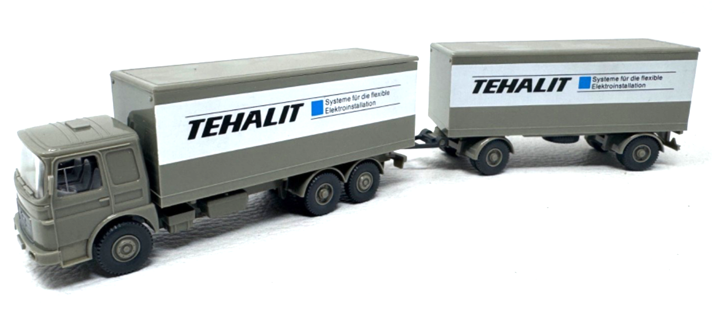Wiking 471/4 H0 MAN Büssing F8 UNL Koffer Fernlastzug Tehalit - HO H0 1:87