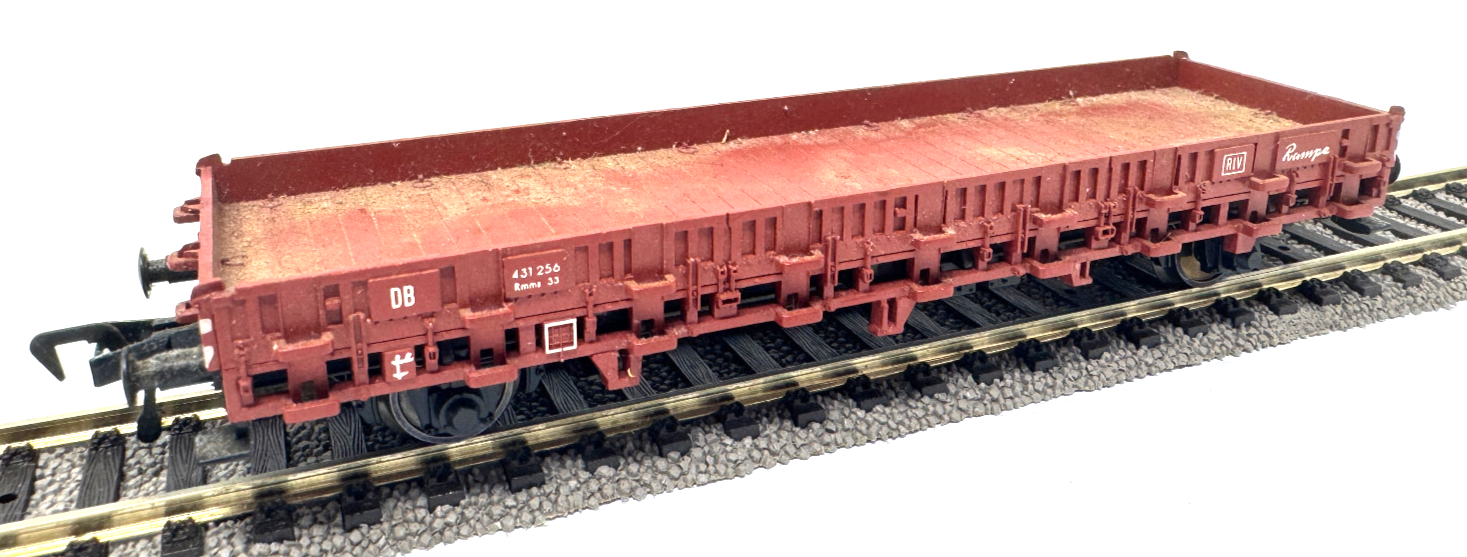 Fleischmann 5221 Rungenwagen 431 256 DB - Rampe - 1:87 H0 HO