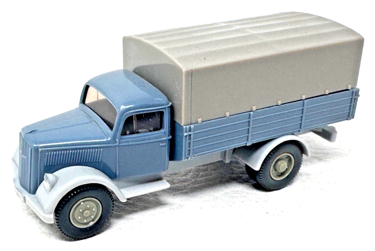 Wiking 335 H0 Opel Blitz Pritsche Plane - dunkelgrau grau - HO H0 1:87