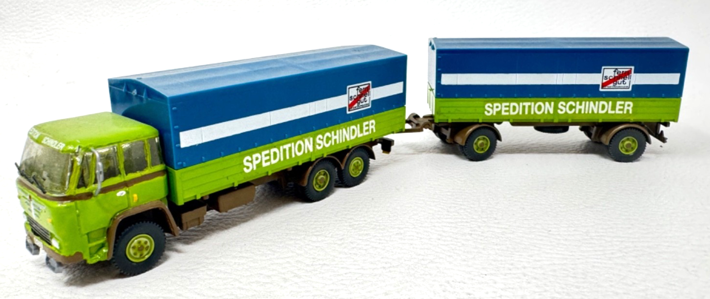 Wiking H0 LKW Pritsche Büssing Modellauto - Spedition Schindler - H0 HO 1:87
