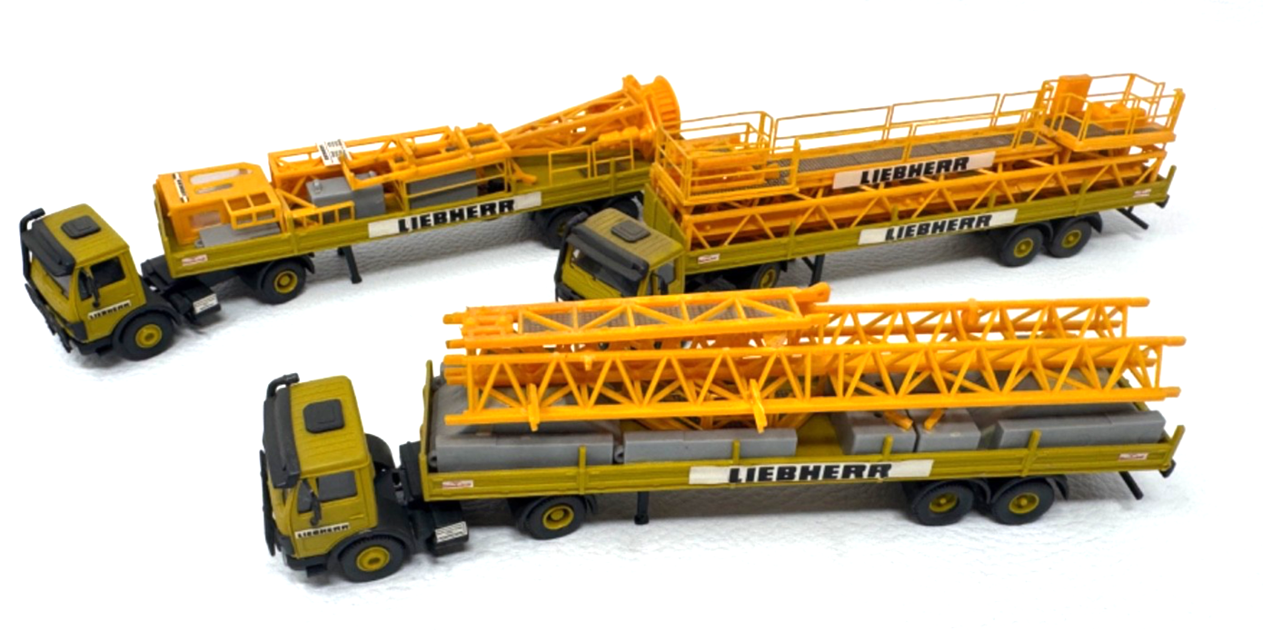 Kibri 10290 - LIEBHERR Turmdrehkran auf 3x Mercedes NG Sattelzug - H0 HO 1:87