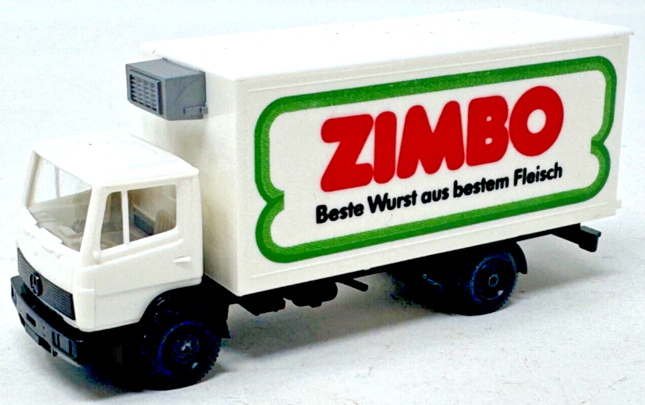 Wiking Mercedes MB Koffer Kühllaster "ZIMBO Beste Wurst ..." HO H0 1:87