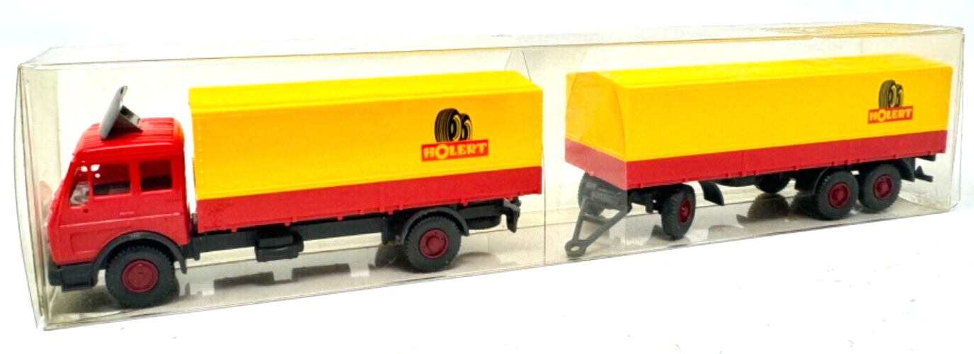 Wiking 455 - Mercedes MB 1632 PP- Hängerzug - HOLLERT - HO H0 1:87
