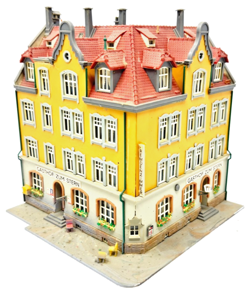 Kibri H0 B 8350 / 38350 Gasthof Zum Stern Eckhaus Mehrfamilienhaus HO H0 1:87 Kibri H0 B 8350 / 38350 Gasthof Zum Stern Eckhaus Mehrfamilienhaus HO H0 1:87