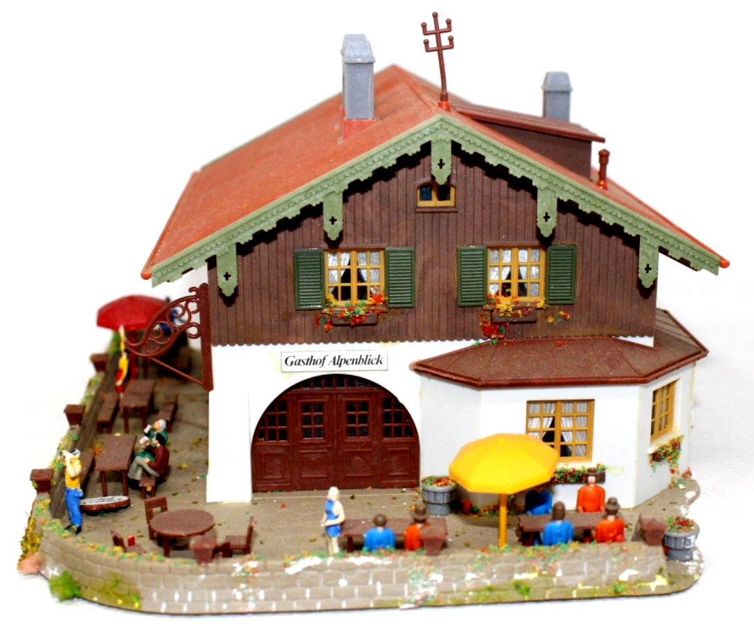 Kibri H0 8070 ALPEN CAFÉ - Gasthof Alpenblick - ca. 20 x 16,3 x 11 cm H0 HO 1:87