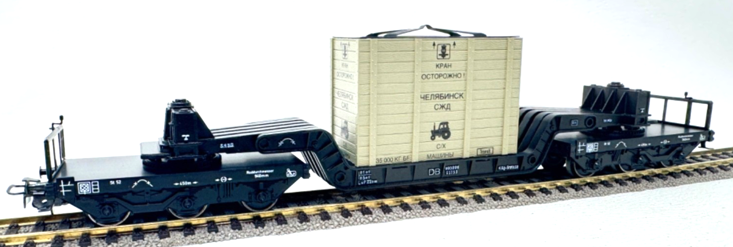 Märklin H0 4618 Tiefladewagen mit Kiste 980 896 SST53 - DB - H0 HO 1:87 in OVP