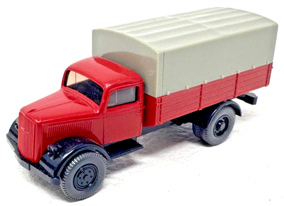 Wiking 3350 H0 Opel Blitz Pritsche Plane - rot / grau / schwarz - HO H0 1:87