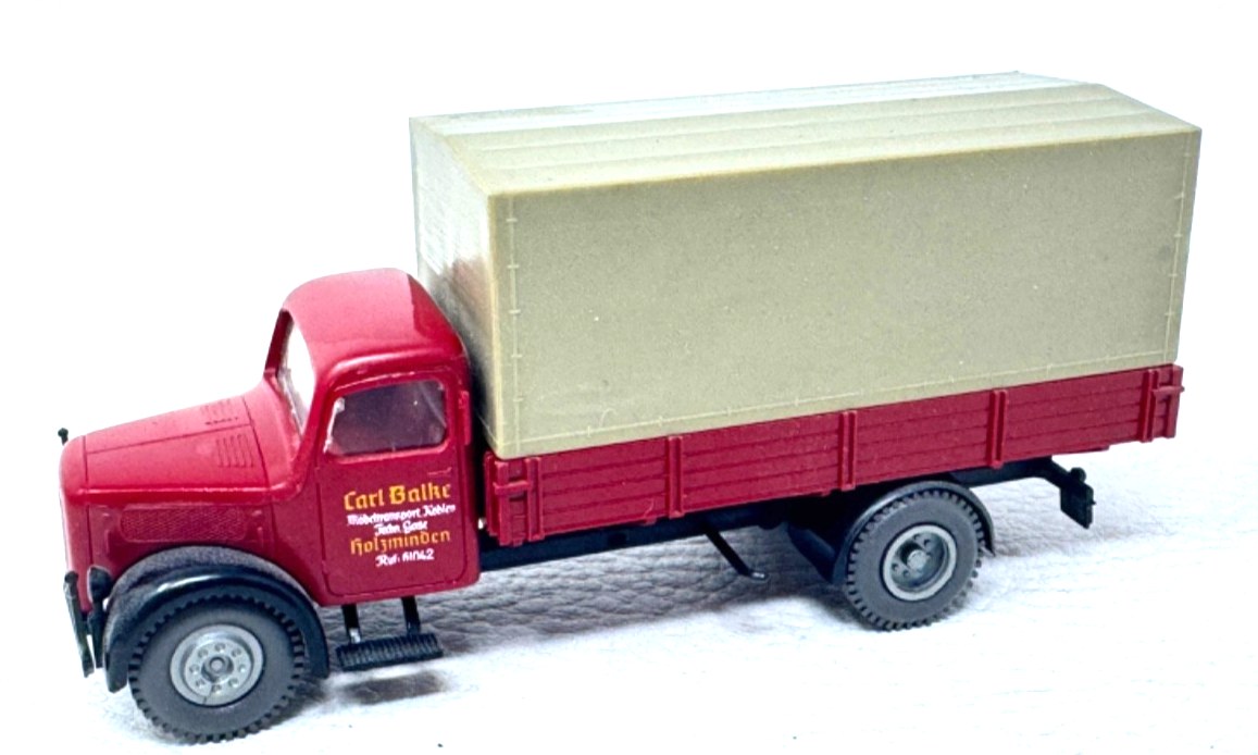 Brekina H0 Magirus Eckhauber LKW Pritsche/Plane Carl Balke Holzminden 1:87 H0 HO