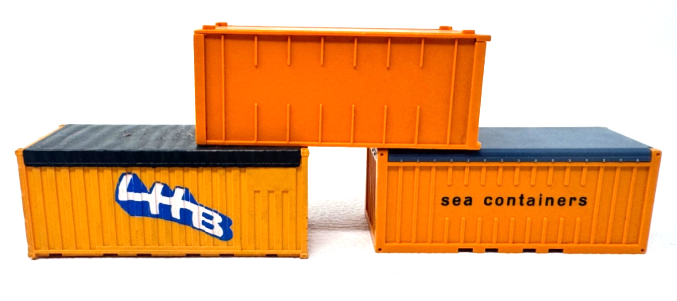 3 Stück Wiking / Roco Sea Container 20ft - HO H0 1:87