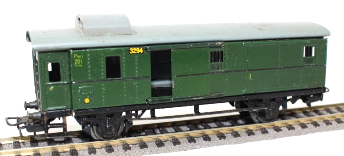 Märklin H0 329/4 Gepäckwagen Pwi 20 t - grün / grau - 1951 - H0 HO 1:87
