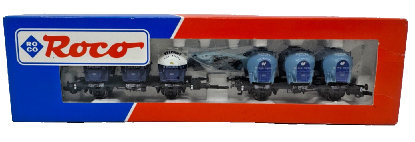 Roco 46521 H0 Behältertragwagcn Knorr / Birkel - 012 070 / 0´12 006 - H0 HO 1:87