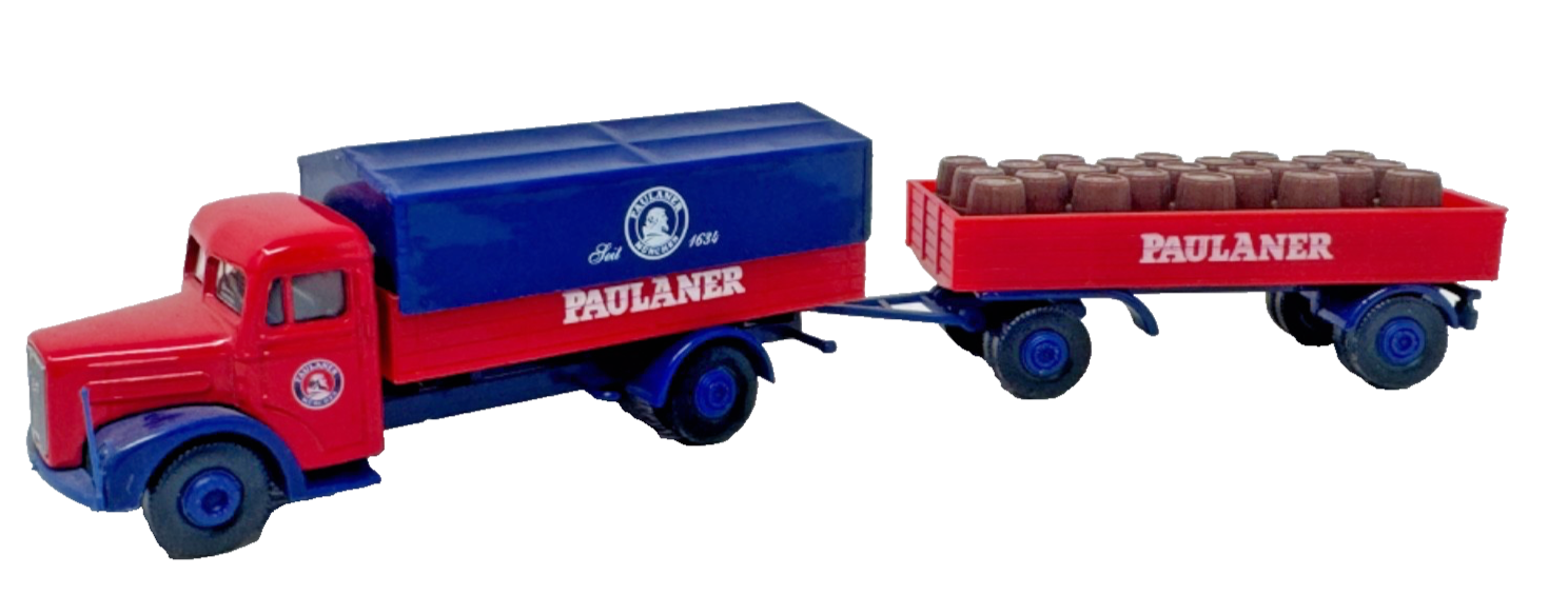 Hümmer H0 Bierlastwagen “Paulaner  mit Ladegut” - 1:87 HO H0
