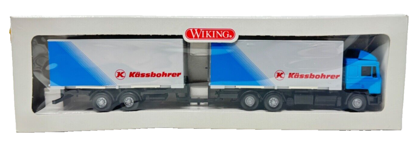 Wiking 59901 MAN Kässbohrer Wechselkoffer-Zentralachsanhängerzug - HO H0 1:87