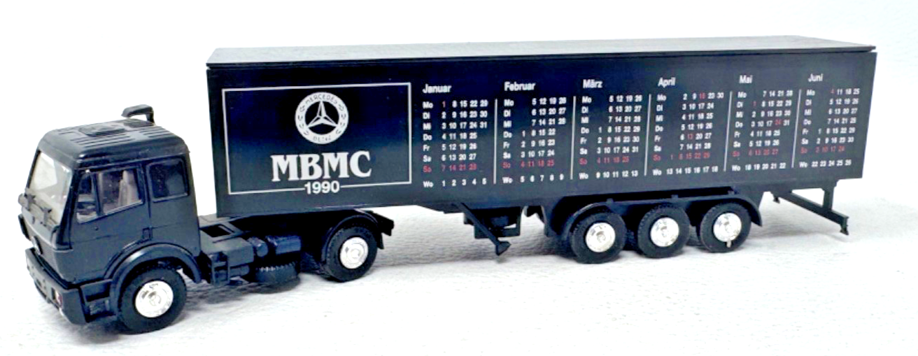 herpa H0 Mercedes Sattelzug - MBMC 1990 mit Kalender - HO H0 1:87