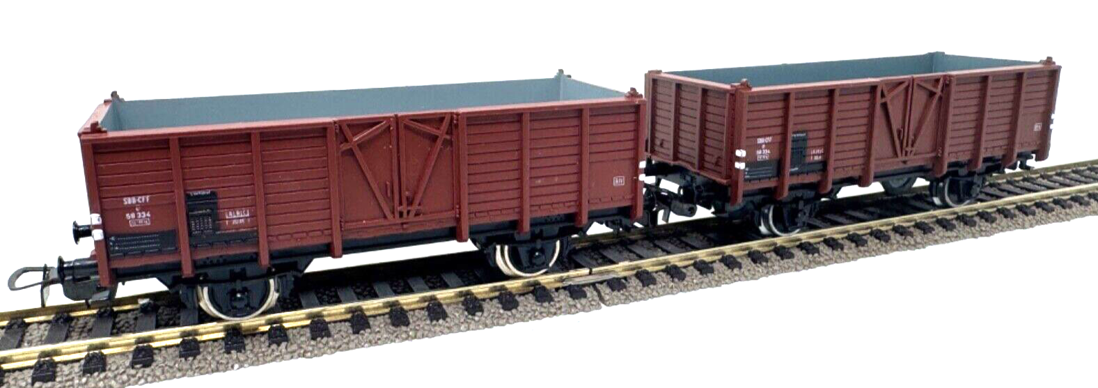 2x Piko Hochbordwagen 58 334 SBB-CFF - H0 HO 1:87