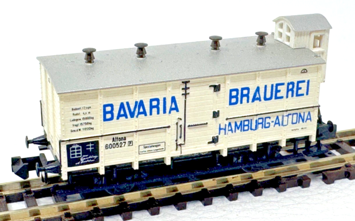 Minitrix 13434 Bierwagen Bavaria Brauerei 600527 Altona  der KPEV - N - 1:160