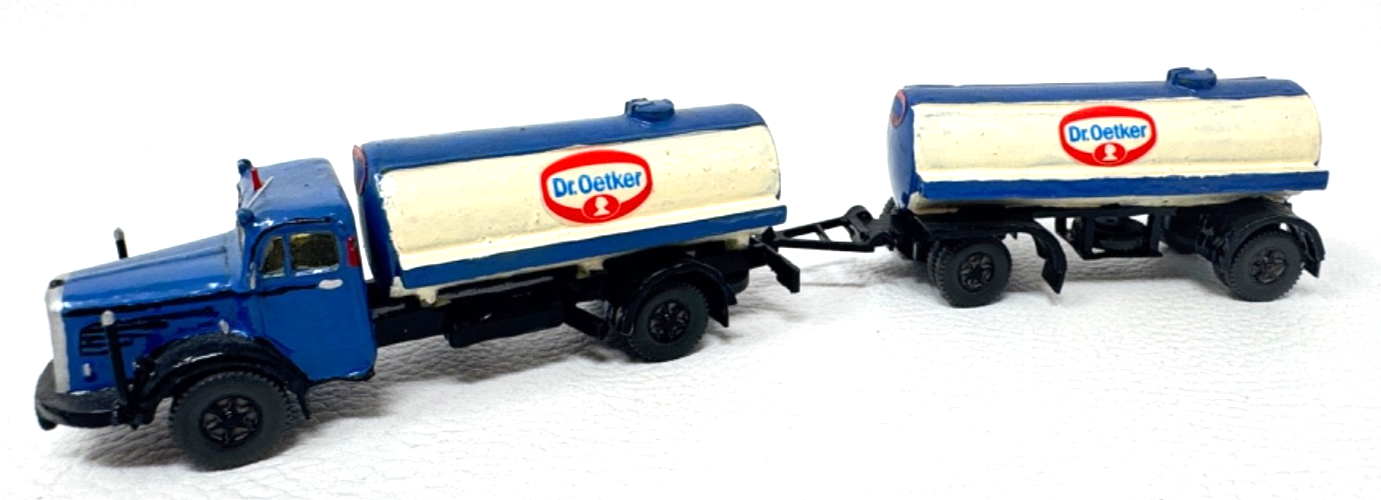 H0 Mercedes Tanklastzug " Dr. Oetker " - DieCast - Eigenbau - H0 HO 1:87 H0 Mercedes Tanklastzug " Dr. Oetker " - DieCast - Eigenbau - H0 HO 1:87