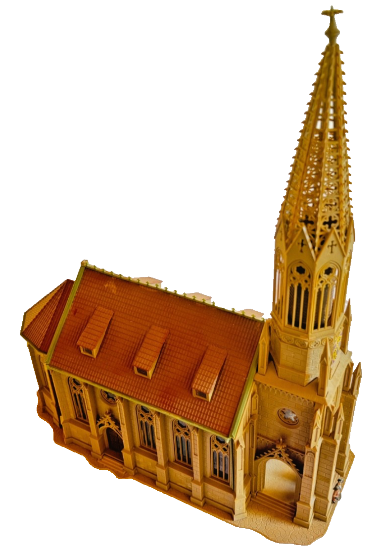 Vollmer HO 3739 / 43739 Stadtkirche Stuttgart Berg 29 x 12 x 36 cm H0 HO 1:87
