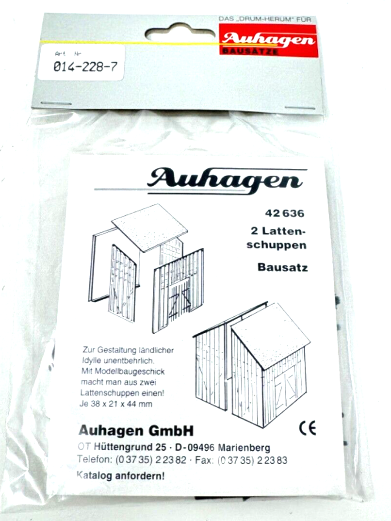 Auhagen 42 636 H0/TT Lattenschuppen, 2er-Set Bausatz HO H0 1:87