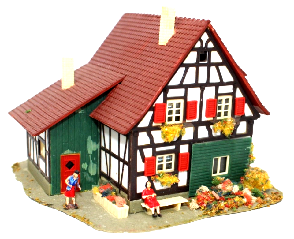 Faller H0 218 Einfamilienhaus Fachwerkhaus mit Anbau HO H0 1:87