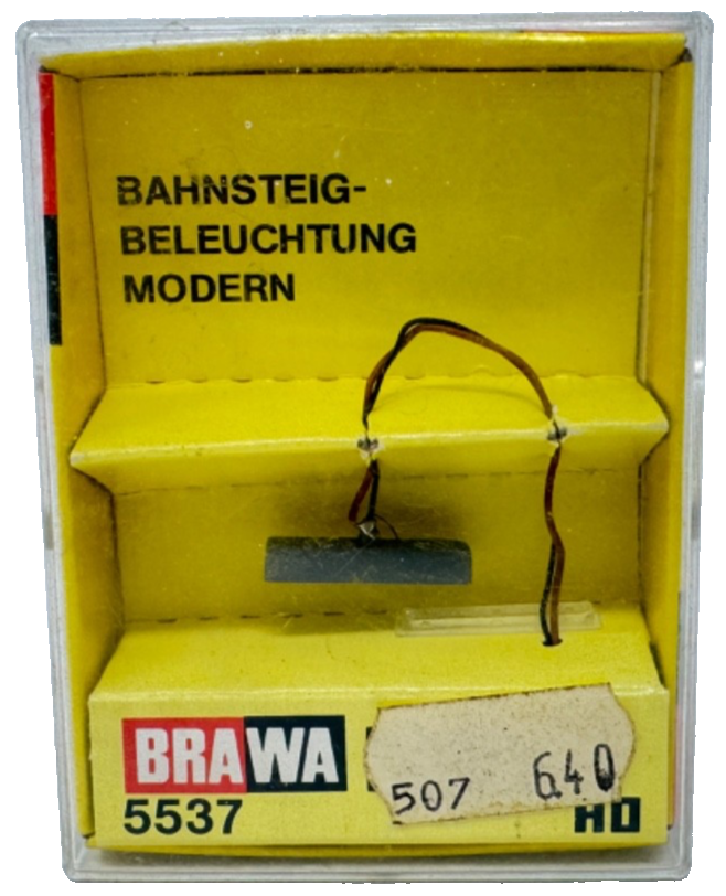 BRAWA H0 5537 Bahnsteigbeleuchtung modern Leuchte  elektrisch HO H0 1:87 in OVP