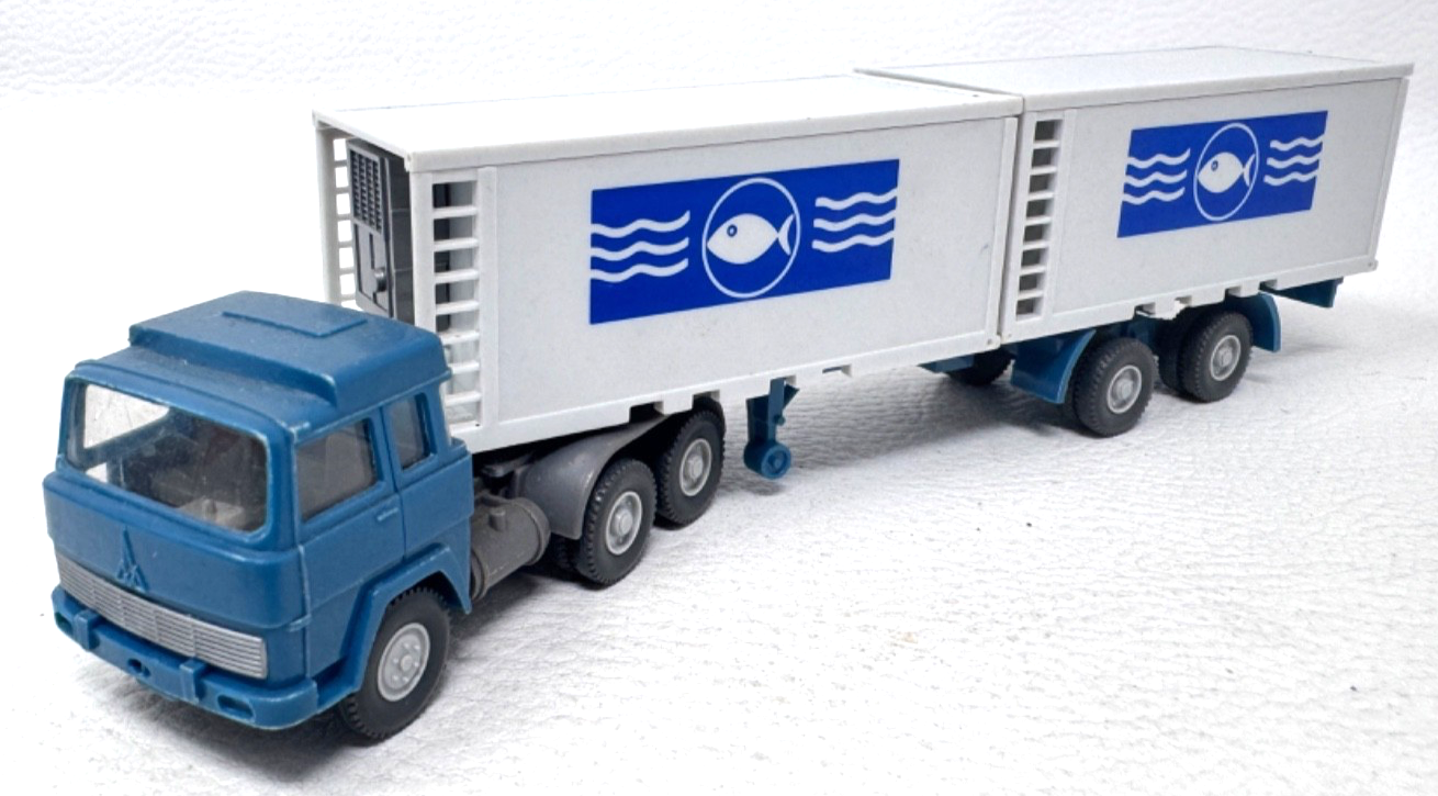 Wiking 522 H0 Magirus Deutz Kühl Container Sattelzug Seefisch H0 H0 1:87