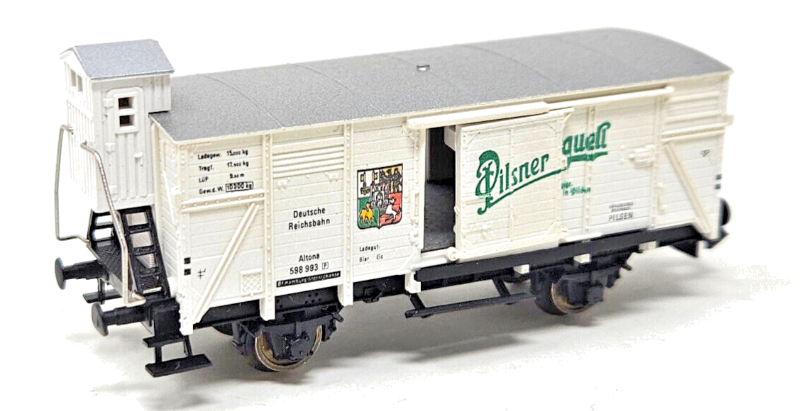 Fleischmann 8357 Bierwagen " Pilsner Urquell " DR 598993 - Spur N - 1:160 Fleischmann 8357 Bierwagen " Pilsner Urquell " DR 598993 - Spur N - 1:160