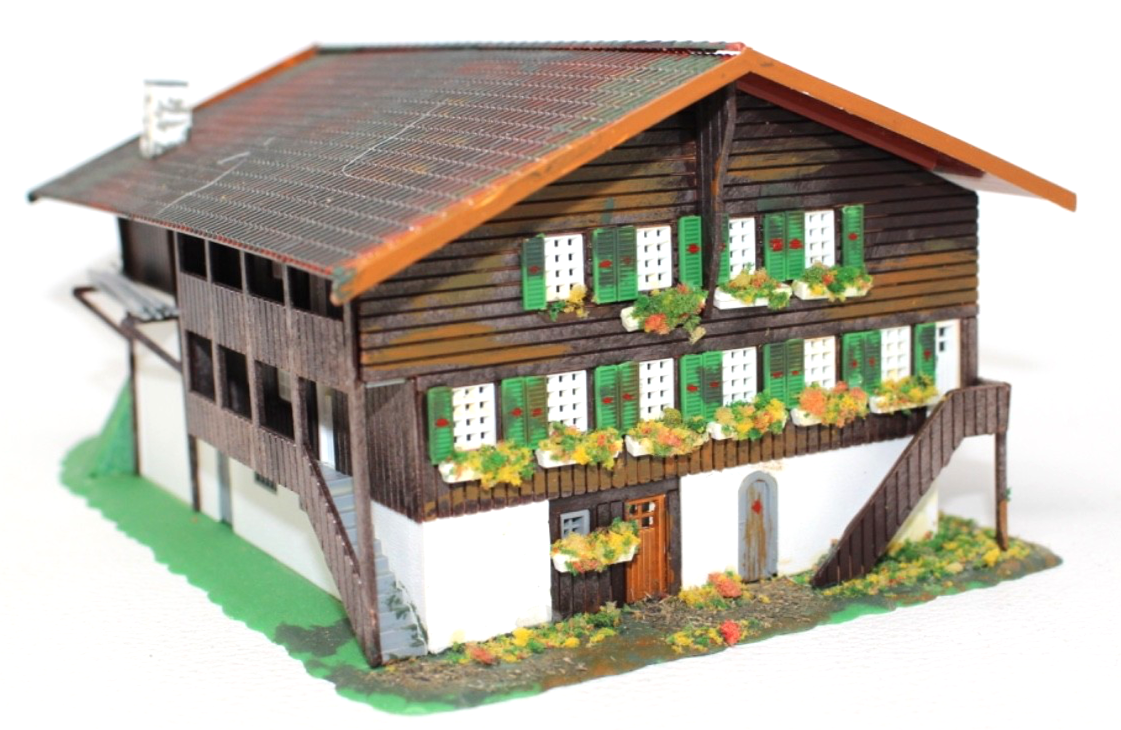Heljan H0 1790 Land-Berghaus / Bauernhof ca. 15 x 18,5 x 8,5 cm H0 HO 1:87