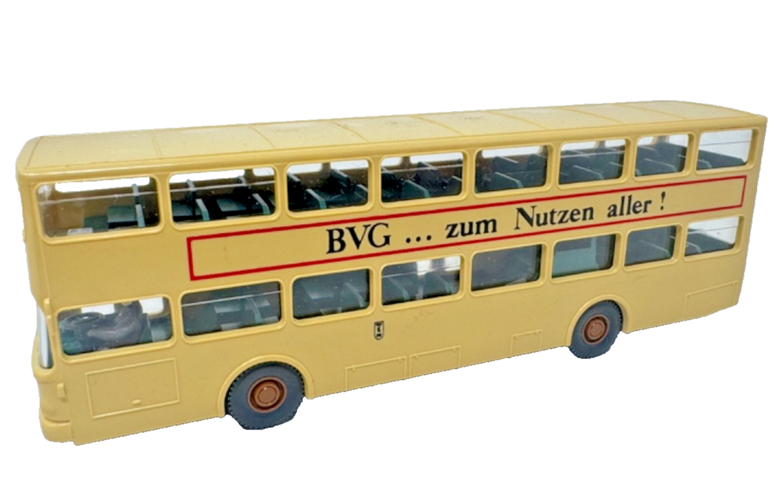 Wiking 730 MAN SD 200 Doppeldecker-Bus "BVG ...zum Nutzen aller..!" - HO H0 1:87