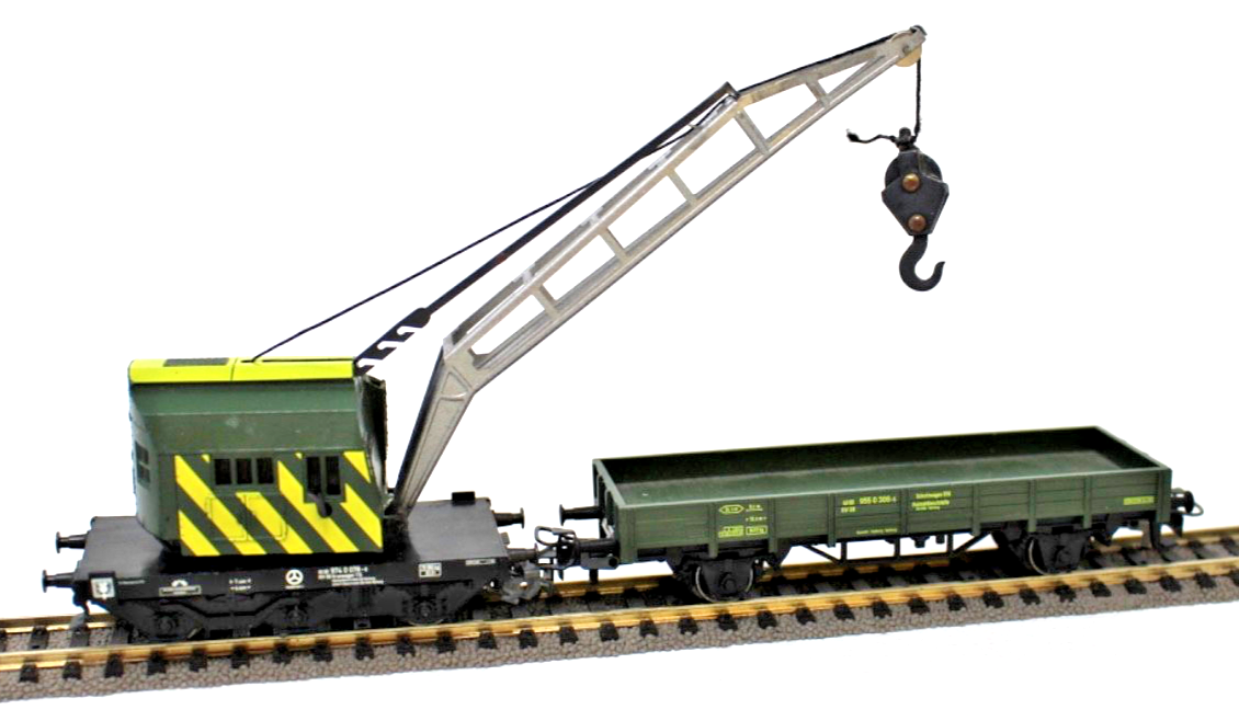 Märklin H0 Kranwagen u. Niederbordwagen 974 0 078-8  DB - H0 HO 1:87