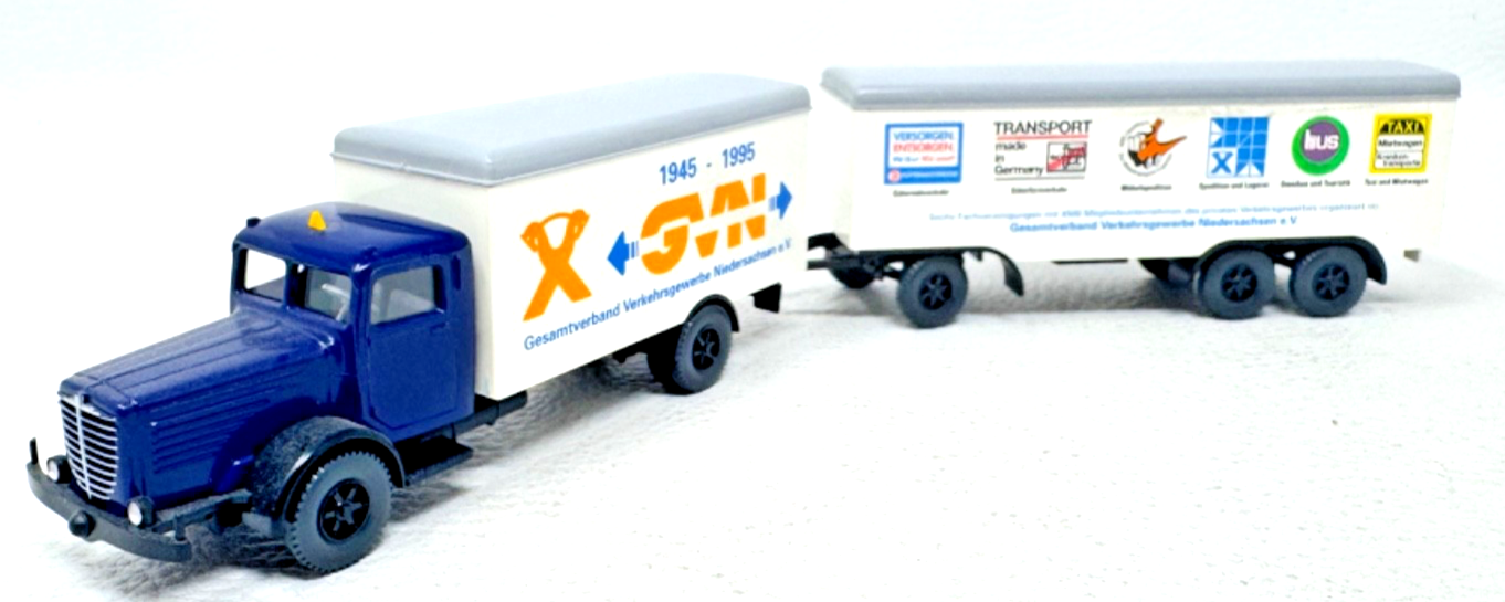Wiking 1:87 Büssing Hängerzug - GVN Niedersachsen 1945-1995 - 1:87 H0 HO