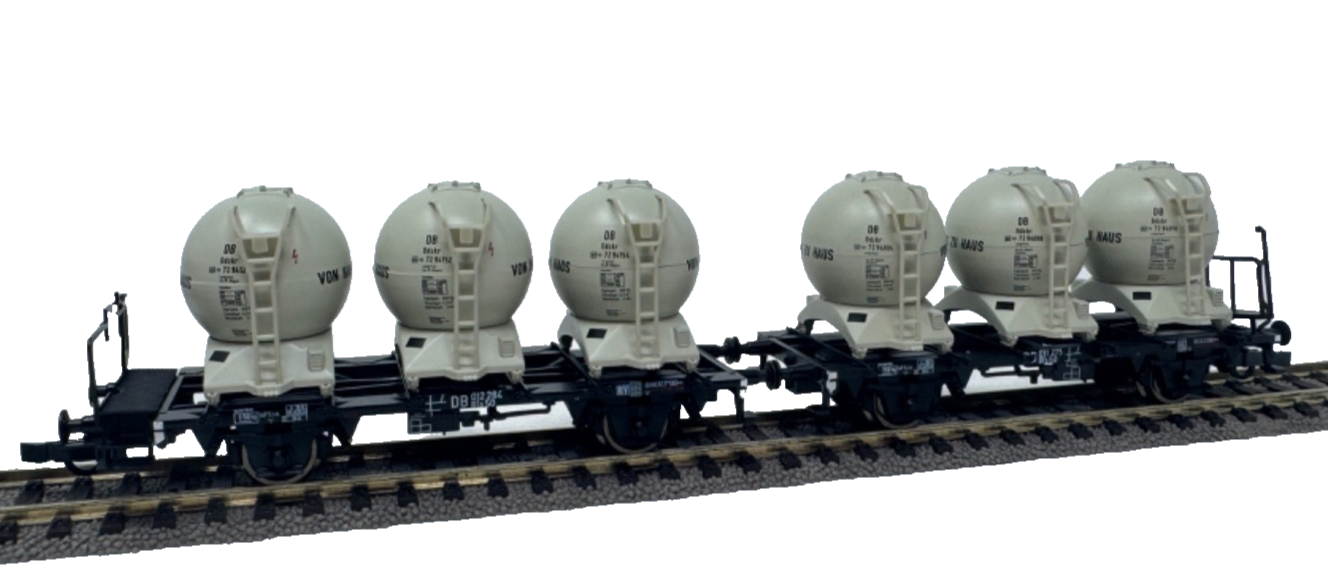 Roco 47373 H0 Behältertragwagen Set 2-teilig 012 284 + 011 275 DB - H0 HO 1:87