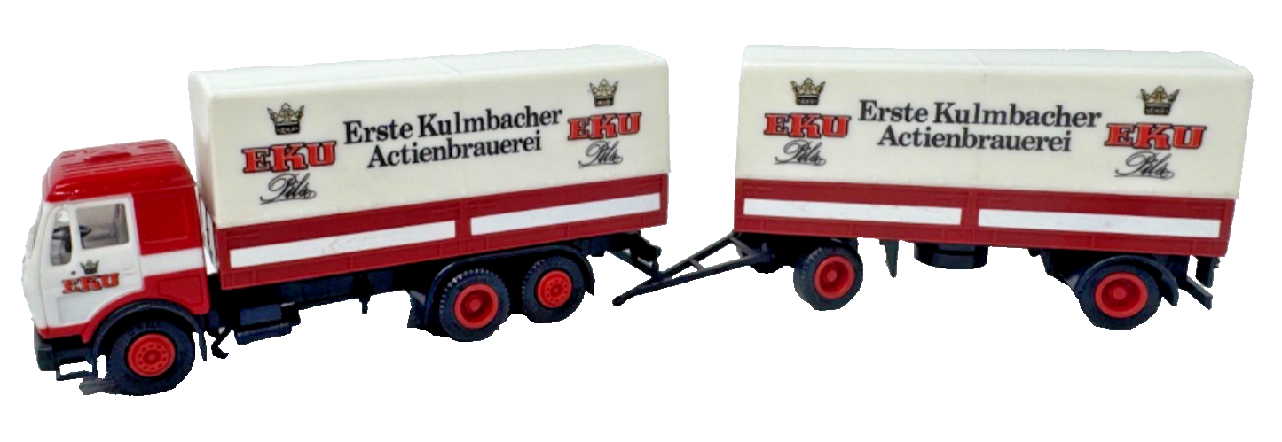 herpa H0 Mercedes NG Hängerzug EKU Erste Kulmbacher Actienbrauerei HO H0 1:87