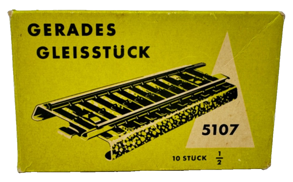 10x Märklin H0 5107 Gerades Gleisstück 1/2 - M-Gleis - HO H0 1:87