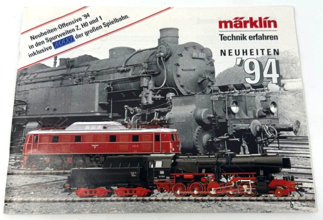 Märklin Katalog Neuheiten ´94  - 64 bebilderte Seiten Z / HO 1:87 / 1