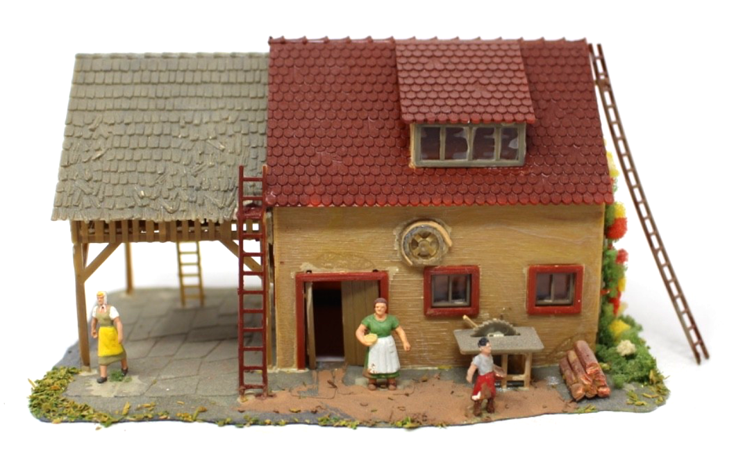Faller H0 B-276b / 276b Bauernhaus Lagergebäude mit Abstellplatz H0 HO 1:87