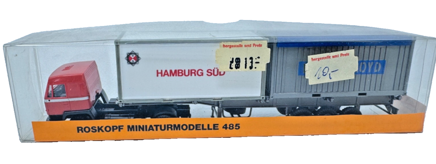RMM Roskopf Büssing Sattelzug BS 16 S - mit Containertragwagen 40" - HO H0 1:87