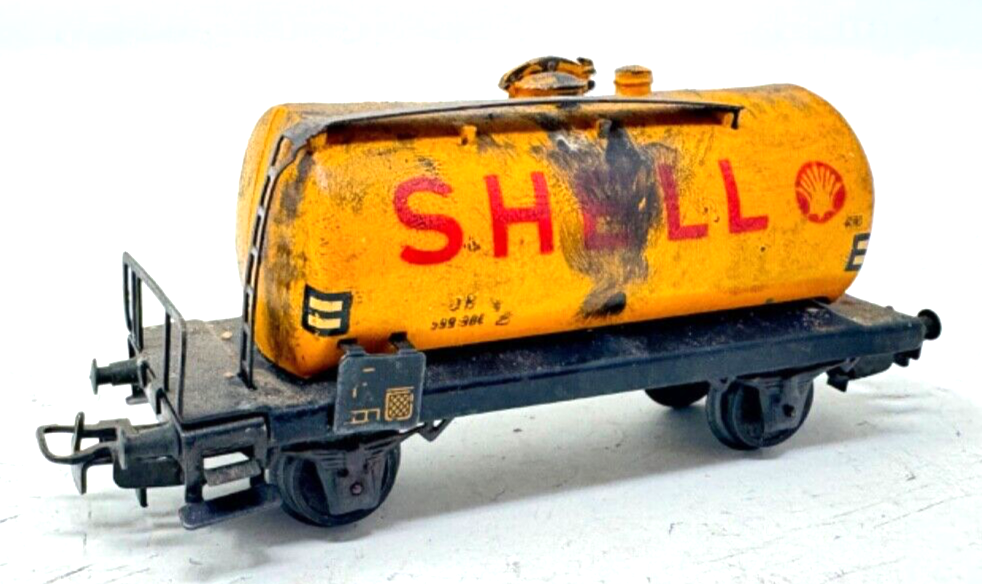 Märklin 4502 Güterwagen Kesselwagen "Shell" 599 304 - DB - H0 HO 1:87 gealtert