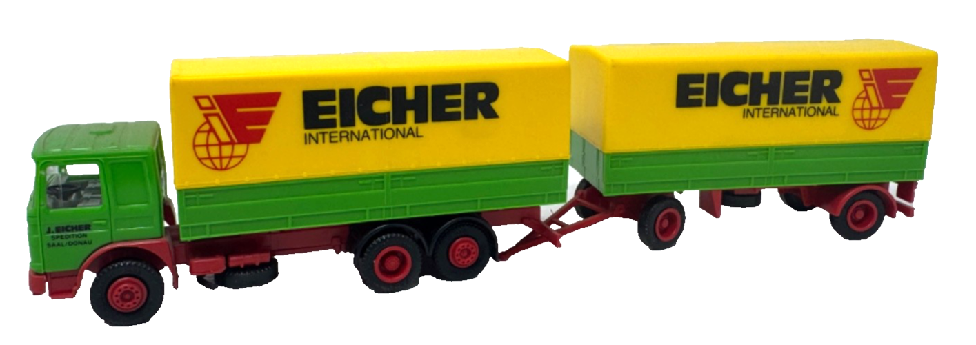 herpa H0 MAN Planenhängerzug 2a/2a Lastzug - Eicher International - HO H0 1:87 herpa H0 MAN Planenhängerzug 2a/2a Lastzug - Eicher International - HO H0 1:87
