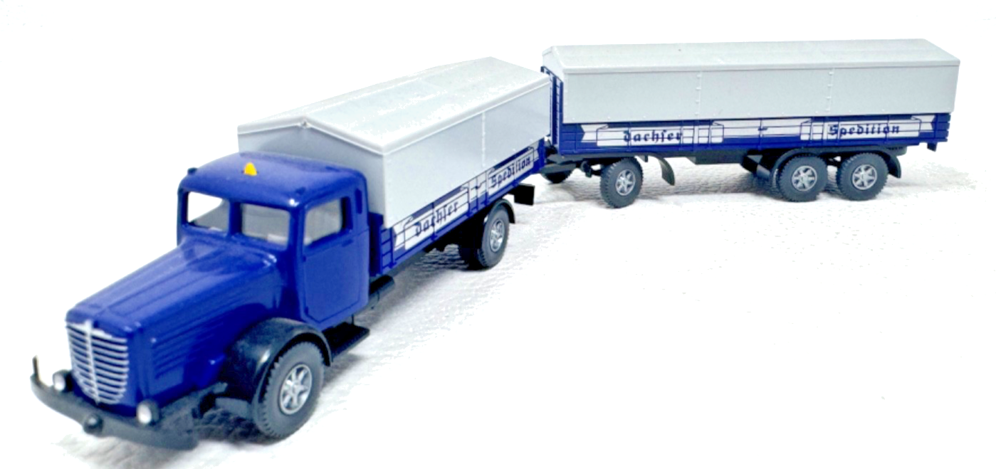 Wiking H0 Büssing 8000 Pritschen - Lastzug Spedition Dachser - 1:87 H0 HO