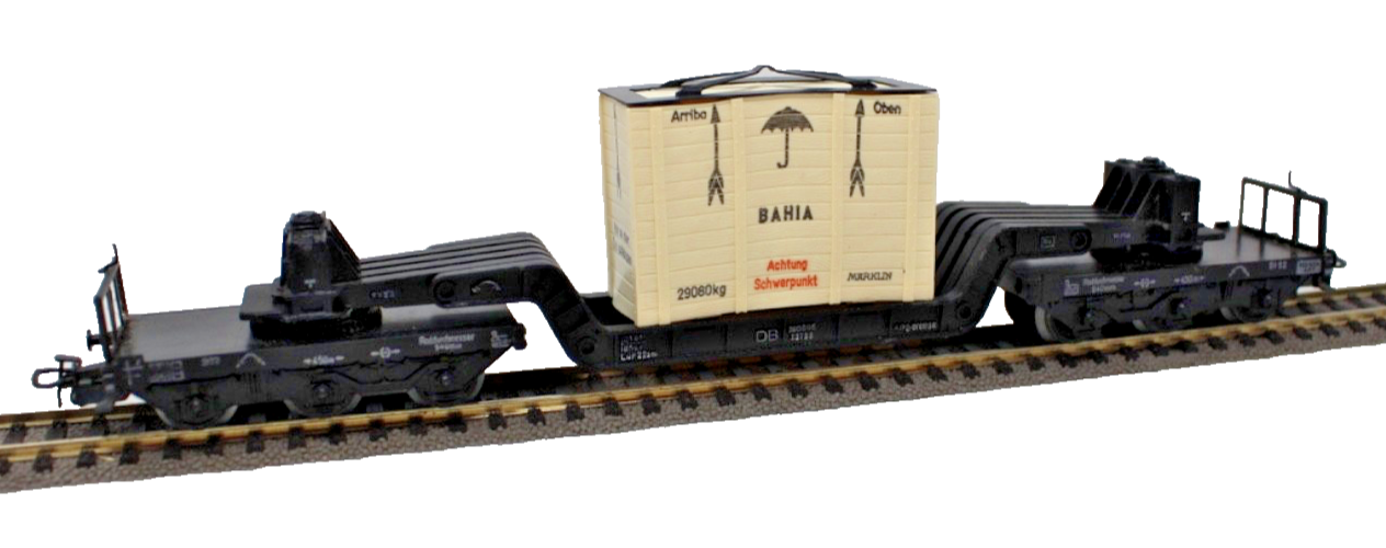 Märklin H0 4618 Tiefladewagen mit Kiste 980 896 SST53 - DB - H0 HO 1:87 in OVP