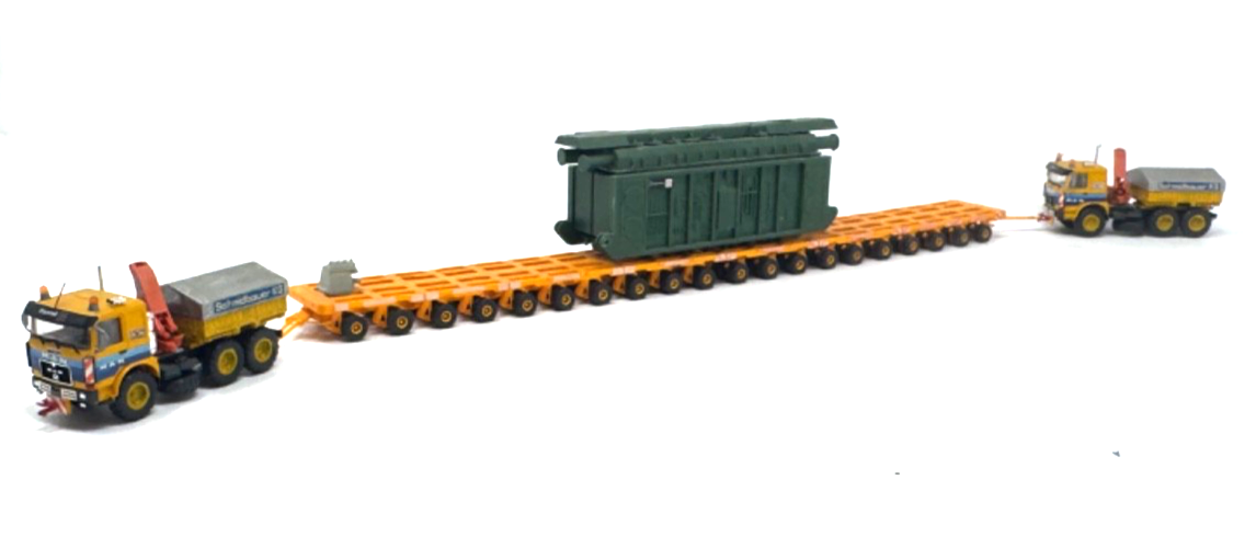 Kibri Mercedes Benz Sattelzug mit Scheuerle Tieflader und Trafo - H0 HO 1:87