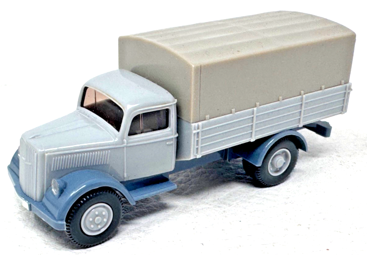 Wiking 3350 H0 Opel Blitz Pritsche Plane - blaugrau hellgrau - HO H0 1:87