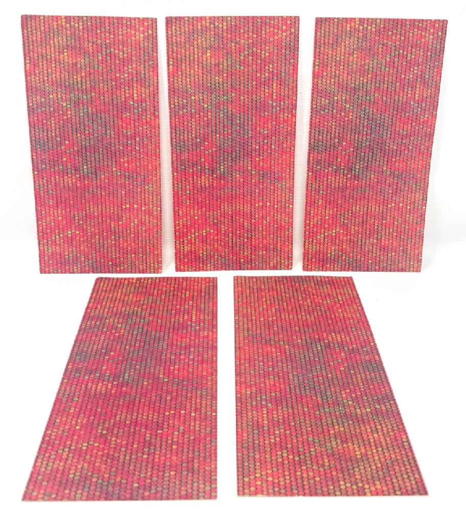 5x Faller 621 Mauerdekor Platten Modelleisenbahn roter Ziegelstein 25 x 12,5 cm