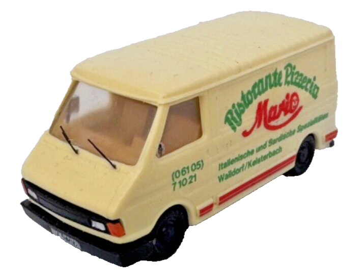 Praline Fiat 242 Box „Pizzeria Mario Walldorf Kelsterbach" - HO H0 1:87 Praline Fiat 242 Box „Pizzeria Mario Walldorf Kelsterbach" - HO H0 1:87